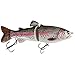 kachawoo Glide Swimbait for Bass Fishing Lures S Curve Swimming 7 Inch 65g Two Section Jointed Baits Slow Sinking for Pike Muskie (wc-734)
