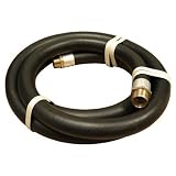 Apache 98108475 1" x 10' Farm Fuel Transfer Hose Male x Male Assembly with Static Wire