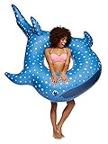 BigMouth Inc Giant Whale Shark Pool Float, 6-Foot Tall, Fade Resistance Inflatable Vinyl Pool Toy, Patch Kit Included
