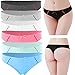 ELACUCOS 6 Pack Women's Thongs Cotton Breathable Panties Underwear Set2 Large