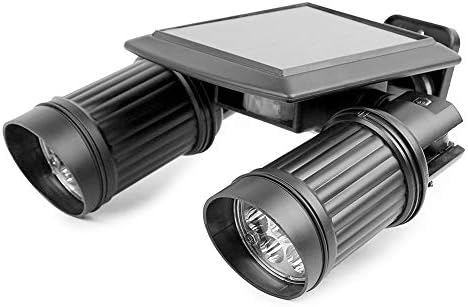 hothuimin – Outdoor Solar Powered Light, 14LED Spotlight with Motion Sensor 2 Head, Waterproof, Telescope Design for Door Post, Outdoor Wall, Balcony and etc. Auto on/Off.