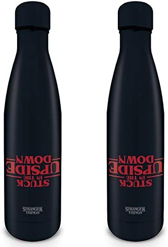 Stranger Things Insulated Metal Water Bottle with Upside Down Graphic 540ml - Official Merchandise, Multi-coloured, 540 ml