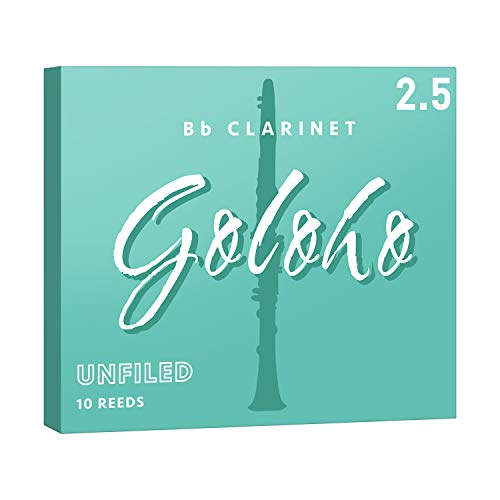 GOLOHO Bb Clarinet Reeds, Strength 2.5, Unfiled Cut, Box of 10 - Thumbnail 7