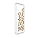 Speck Products Presidio Clear + Print Case for iPhone X, Shimmer Floral Metallic Yellow/Clear