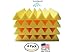 Soundproofing Acoustic Studio Foam - Yellow Color - Wedge Style Panels 12”x12”x2” Tiles - 4 Pack
