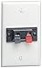 Leviton 40951-1PW 1-Gang Single Spring Clip Device Audio/Video Wallplate, Standard Size, Polymer Break Resistant, Box Mount, White