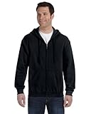 Gildan mens Heavy Blend 8 oz. 50/50 Full-Zip Hood(G186)-BLACK-XL