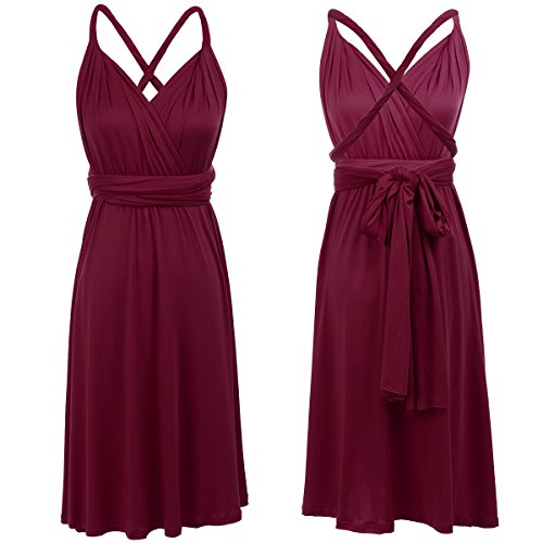 OBEEII Vrouwen Multi Way Bandage Korte Jurken Elegante Convertible Avondjurk Voor Bruidsmeisje Bruiloft Prom Cocktail… - Image 4