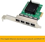 Tsadeer PCI-E X1 Gigabit 4 Port Ethernet Network Adapter RTL8111F view 2