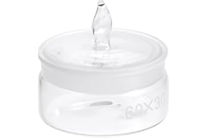 FELTECHELECTR Glass Weighing Bottle Low Form Laboratory Use 60x30mm Flat Dish Cylindrical Frosted Cap