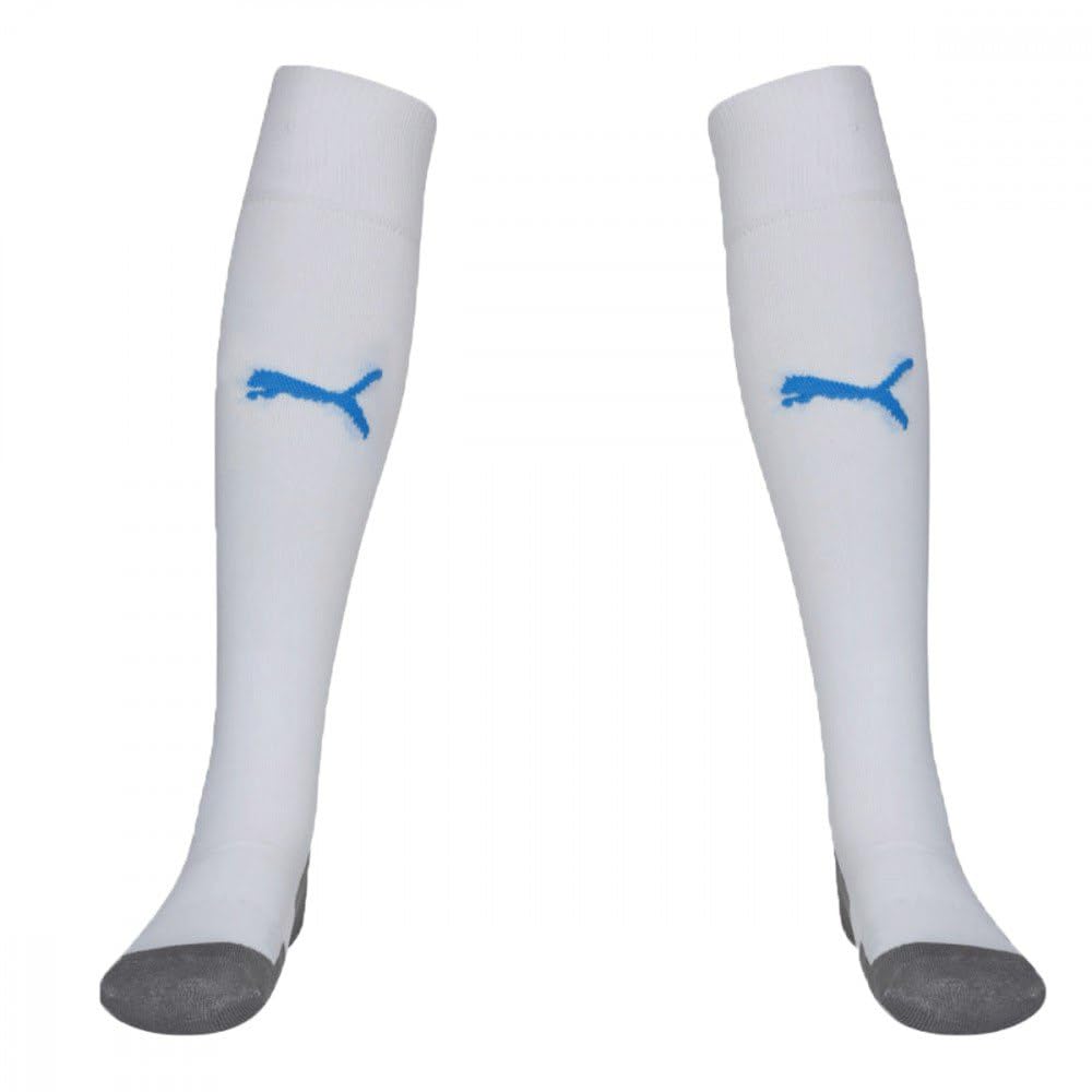 PUMA Men's Team Liga Core Football Socks, Puma White-Electric Blue Lemonade, 2 UK โ image 1
