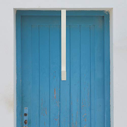 image for Super Z Outlet White Metal Home Over The Door Wreath Hanger for Bathro