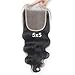 Luwigs Transparent Lace 5x5 Lace Closure Human Hair Body Wave with Baby Hair Bleached Knots Hairpieces (20 inches, Body Wave, Transparent Lace)