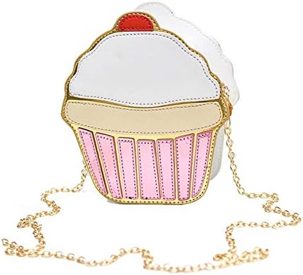 xluckx New Cute Ice Cream Shoulder Bag Mini Creative Mobile Phone Diagonal Package Korean Version of the Cute PU Leather Chain Cake Package