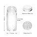 Meckily 24 Glass Spice Jars- Square Glass Containers With Square Empty Jars 4oz, Airtight Cap, Chalkboard & Clear Label, Shaker Insert Tops and Wide Funnel - Complete Organizer Set