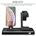 PRESS PLAY Charging Dock for Apple Watch & iPhone (Apple Certified), ONEDock Power Station w/Built-in Original Apple Lightning Connector for Docking, Made for Series, 5,4,3,2,1, AirPods, iPod