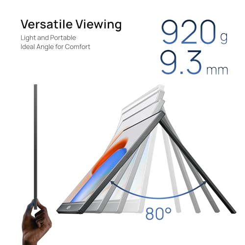 ARZOPA Monitor Portátil 17.3", 1080P FHD 103% sRGB IPS Monitor Portátil Monitor Gaming Soporte Integrado HDMI USB C Pantalla Externa con Altavoces Duales para PC Mac Teléfono Xbox Switch PS5 - A1M