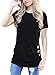 NICIAS Womens Short Sleeve Casual Crew Neck Loose Tunic Tops Blouse T-Shirt with Buttons