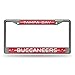 Rico Industries NFL Bling Chrome License Plate Frame with Glitter Accent, Tampa Bay Buccaneers