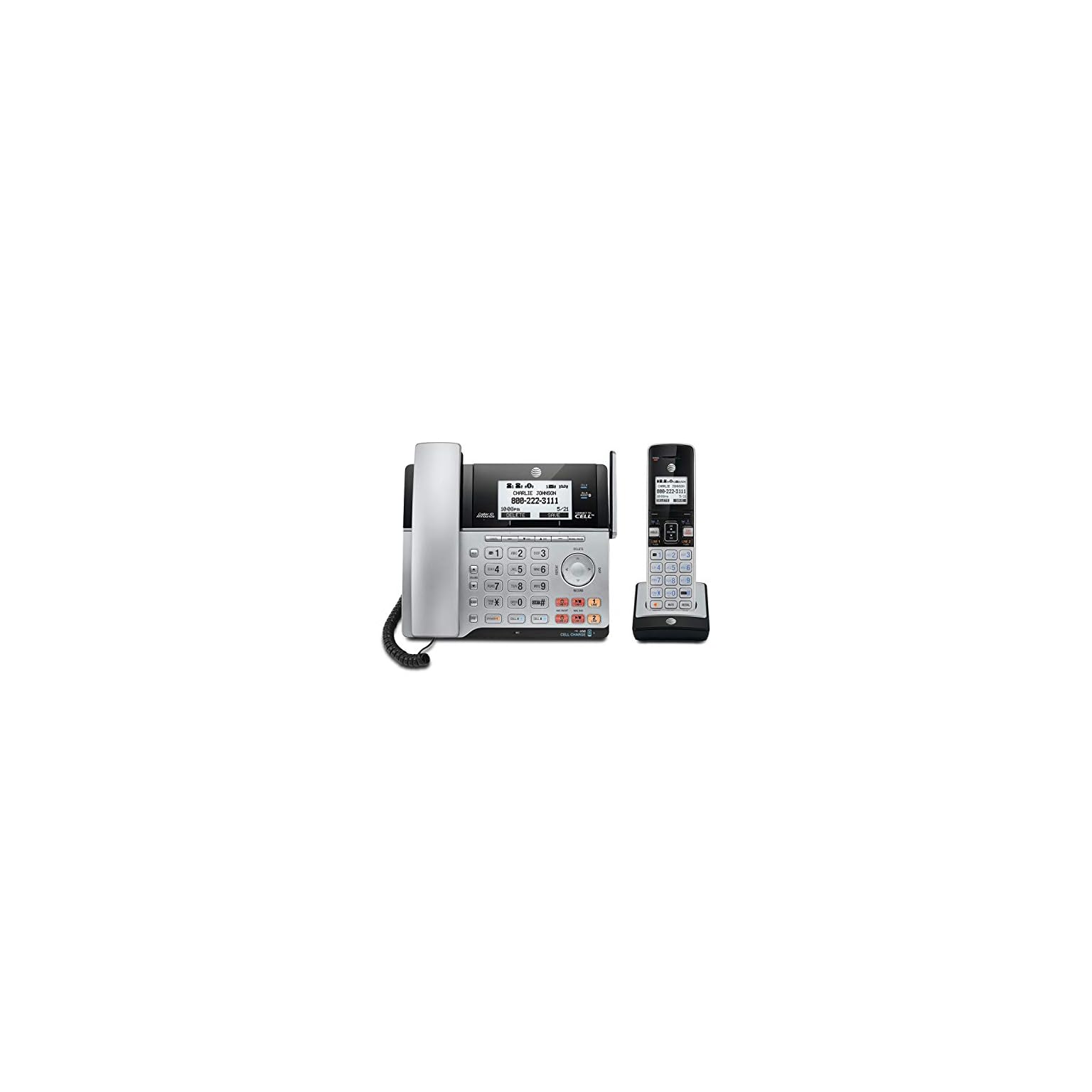 AT&T TL86103 DECT 6.0 Connect to Cell 2 Line Answering System with