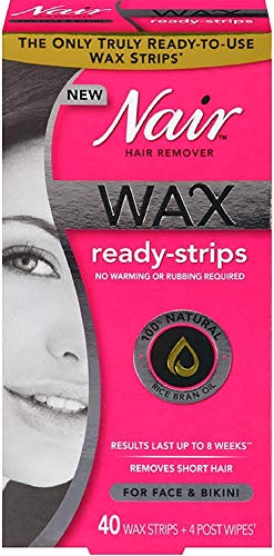 Nair Hair Remover Wax Ready Strips 40 ea (Pack of 8)