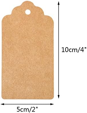 jijAcraft 200PCS Brown Gift Tags - Large Kraft Paper Tags, 10x5cm, with String for Christmas & Wedding Favours - Image 3