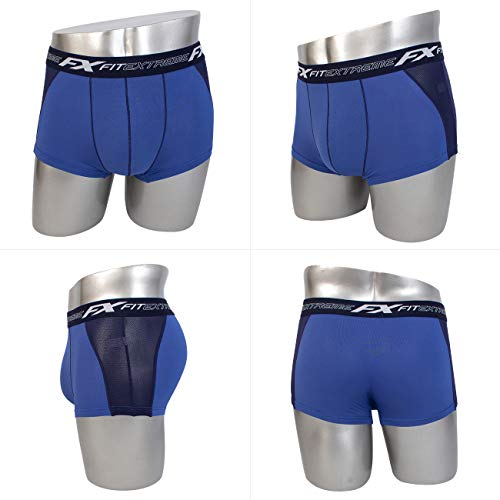 FITEXTREME Mens 5 Pack 2Way Mesh Cool Sporty Performance Short Boxer Briefs L