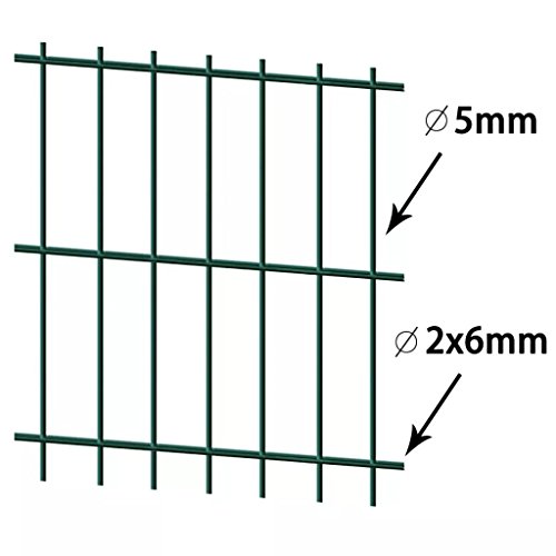 Festnight Doppelstabmattenzaun I Zaun Komplettset I Gartenzaun mit Pfosten 2008x1830mm | Zaunpaneel Metallzaun… – Bild 6