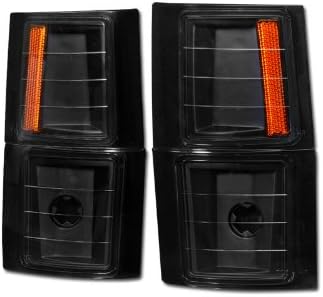 Trucks R Us - 94-98 chevy C10 fullsize truck/suv corner lights w/amber (jdm black)