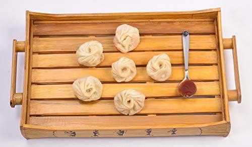 Vivek Bamboo Handicraft Bamboo Tray Finger (Brown)