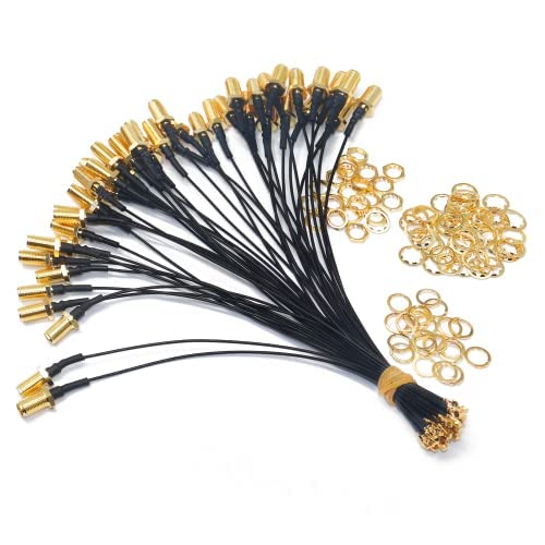 TUOLNK 5pcs 6in IPX/RF to SMA WiFi Antenna Extension Cables - IPX to SMA Female RF Pigtail