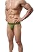 YuKaiChen Men's Briefs Seamless Underwear Low Rise Bikini Bulge Enhancing Army Green Large
