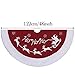 Valery Madelyn 48 inch Traditional Red White Velvet Christmas Tree Skirt Decorations with Santa Reindeer and Faux Fur, Themed with Christmas Ornaments (Not Included)