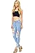 Vibrant Women's Juniors High Rise Jeans w Heavy Distressing