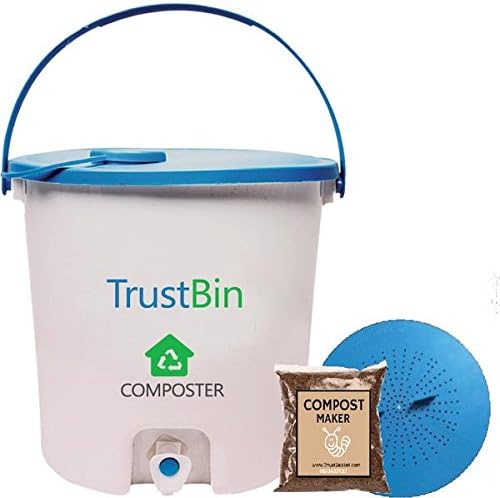 TrustBasket Trial/Starter Kit (14Ltrs Bin) - Indoor Compost Bin for Converting All Kinds of Kitchen Food Waste Into Fertilizer