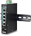TRENDnet 6-Port Hardened Industrial Gigabit PoE+ Layer 2 Managed DIN-Rail Switch, IP30 Rated, 120 W Power Budget, CLI, HTTP, SNMP, QoS, Lifetime Protection, TI-PG541i