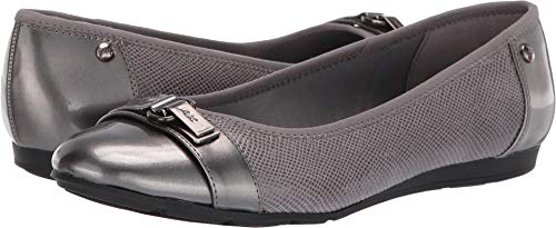 Anne Klein Able Zapatos Planos Tipo Ballet para Mujer, Gris Multi, 36.5 EU