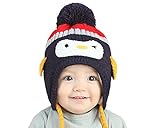GZMM Toddler Infant Baby Woolen Winter Earflap Beanie Hat Unisex Cap Penguin Design