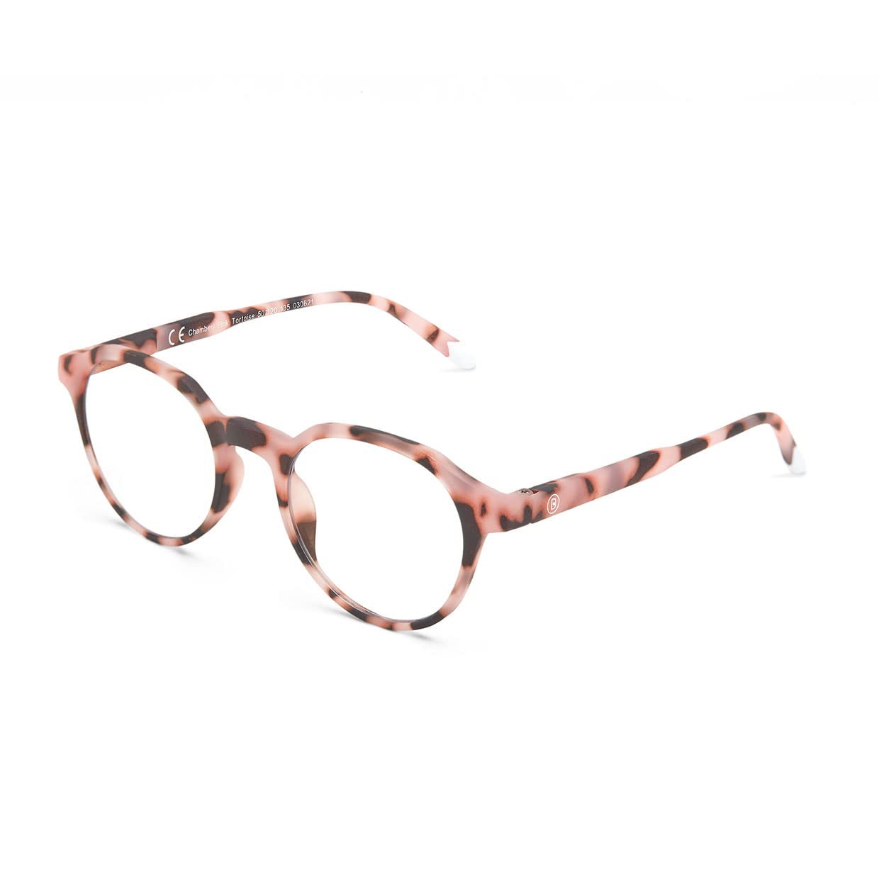 BARNER - Unisex blue light glasses without prescription, Anti-blue light - Model Chamberi Pink Tortoise — image 1