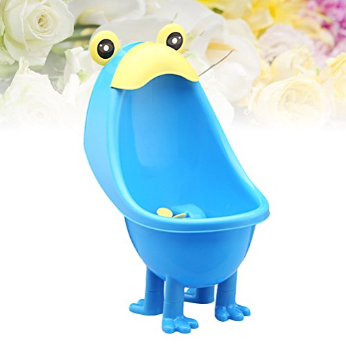 TOYMYTOY Baby Boys Urinal Potty Frog Standing Potty Training Urinal for Pee Trainer (Blue)