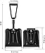 ELIVERN Foldable Snow Shovel, Compact Snow Shovel with Comfortable D-Grip Handle and Durable Aluminum Edge Blade, 13