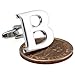 Jstyle Jewelry Brass Mens Cuff Links Initial Personalized Capital Alphabet Letter Cufflinks , Letter 'B'
