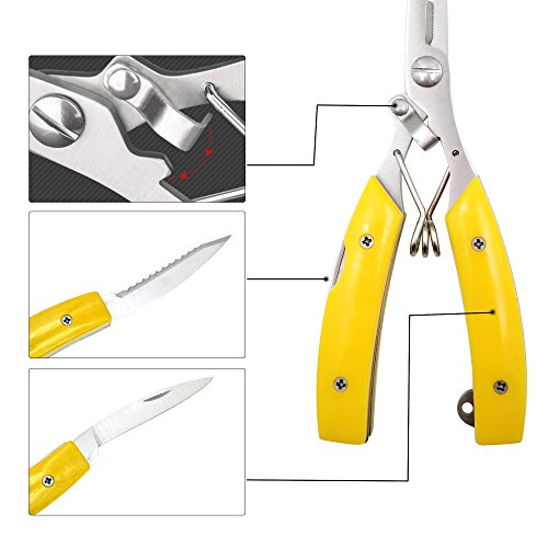Angelzange, Edelstahl, Fischschnurschneider, Fischhaken-Entferner, Fischhalter, Salzwasser/Süßwasser-Angeln, Multi-Tools – Bild 5