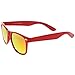 zeroUV Retro Large Square Colored Mirror Lens Horn Rimmed Sunglasses 55mm