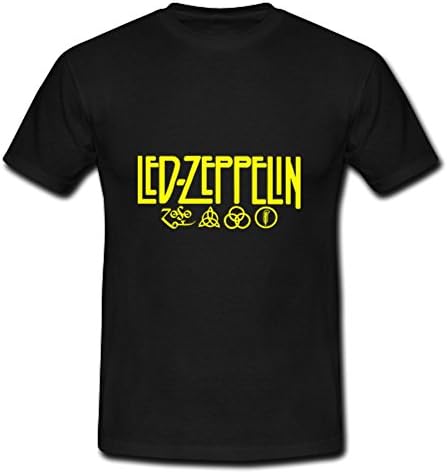 Harvo Led Zeppelin Pattern Plus-size Men's Tee Fitted Basic big tall t-shirt XXXL