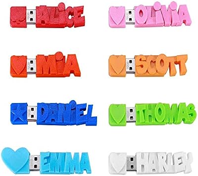 Personalised 3D Print USB Flash Drive 16GB 32GB 64GB Custom Name Memory Stick