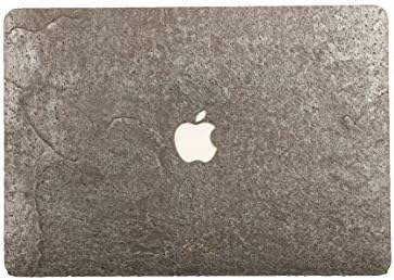 WOODWE Real Stone Laptop Cover Skin for MacBook Pro 15“ inch Touch Bar Edition | Model: A1707/A1990; Late 2016 – Mid 2017 | Genuine & Natural Silver Grey Stone | TOP Cover