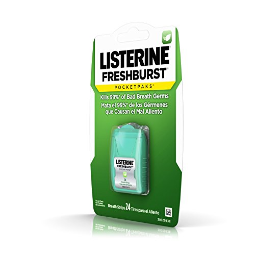 Listerine Freshburst Pocketpaks Breath Strips For Fresh Breath, 24-Strip Pack, 12 Pack