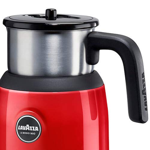Lavazza A Modo Mio Milk Up Frother, Stainless Steel Container, Red