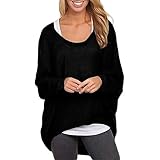 Face N Face Women's Casual Long Batwing Sleeve Loose Pullover Top Knits